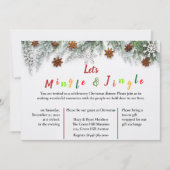 Laten we Mingle en Jingle Kerstfeest houden Kaart (Voorkant)