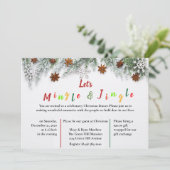 Laten we Mingle en Jingle Kerstfeest houden Kaart (Staand voorkant)