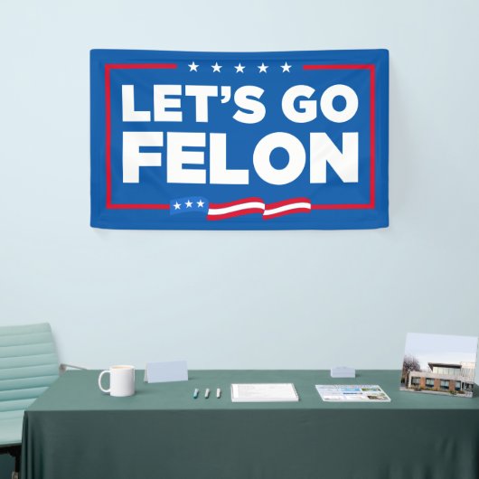 Laten we misdadig anti-Trump zijn Spandoek (Beurs)