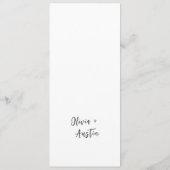 Laten we Moderne Chic Script Minimalist Wedding Ea Menu (Achterkant)