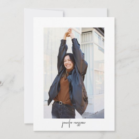 Laten we moderne zwarte scriptuur vieren kaart (Achterkant)