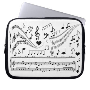 Laten we muziek spelen_ laptop sleeve