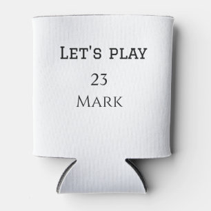 Laten we naam monogram letter sport masculien toev blikjeskoeler
