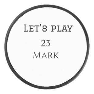 Laten we naam monogram letter sport masculien toev hockey puck