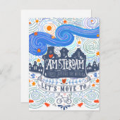 Laten we naar Amsterdam gaan Briefkaart (Voorkant / Achterkant)