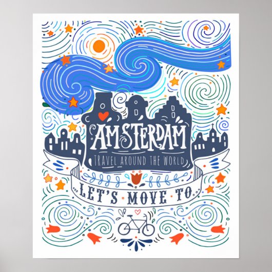 Laten we naar Amsterdam gaan Poster (Voorkant)