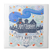 Laten we naar Amsterdam gaan Tegeltje (Voorkant)