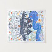 Laten we naar Amsterdam gaan Wandkleed (Voorkant (horizontaal))