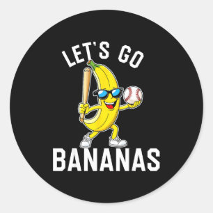 Laten we naar banaan gaan ronde sticker