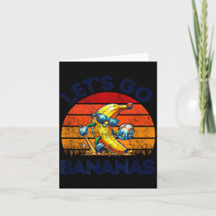 Laten we naar Bananen Gaan Grappige Banaan Kaart