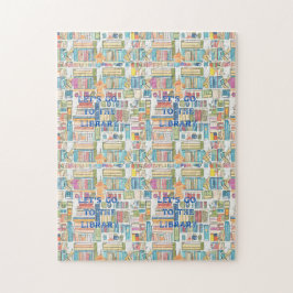 Laten we naar bibliotheek 2 gaan Puzzle Legpuzzel