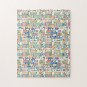Laten we naar bibliotheek 2 gaan Puzzle Legpuzzel