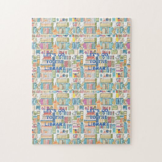 Laten we naar bibliotheek 2 gaan Puzzle Legpuzzel (Verticaal)