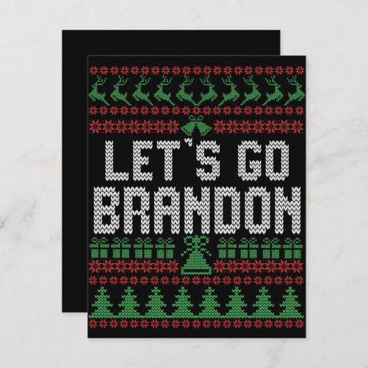 Laten we naar Brandon gaan Funny Laid Back Kersttr Notitiekaartje (Voorkant / Achterkant)