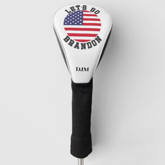 Laten we naar Brandon USA Stars Flag Monogram gaan Golfheadcover (Voorkant)