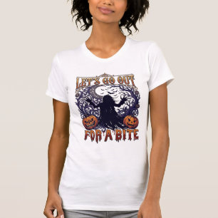 Laten we naar buiten gaan Bijt Geest Pompoenen Vle T-shirt