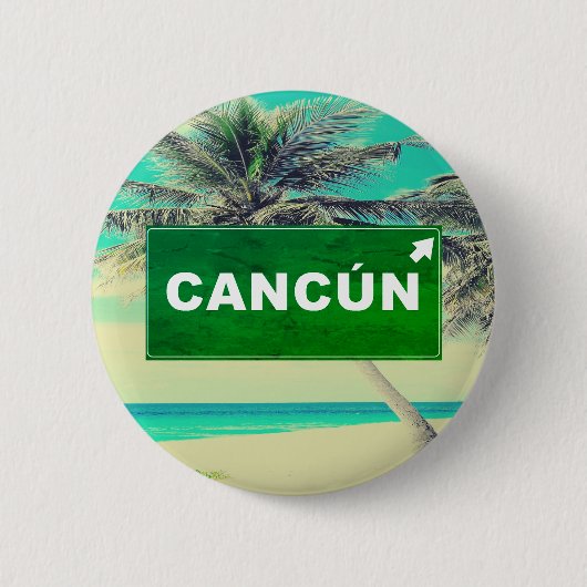 Laten we naar Cancun gaan! Ronde Button 5,7 Cm (Voorkant)