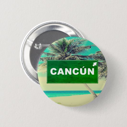 Laten we naar Cancun gaan! Ronde Button 5,7 Cm (Voorkant /achterkant)