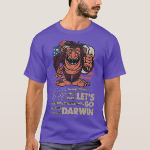 Laten we naar Darwin USA Flag Bigfoot Sasquatch g T-shirt