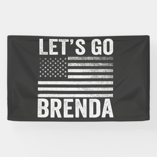 Laten we naar de Brenda American Flag verkiezing g Spandoek (Horizontaal)