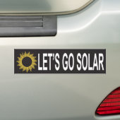 Laten we naar de Bumpersticker voor zonne-energie  (Op auto)