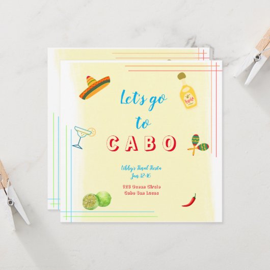 Laten we naar de Cabo Bachelorette-rondleiding gaa Kaart (Voorkant / Achterkant in situ)