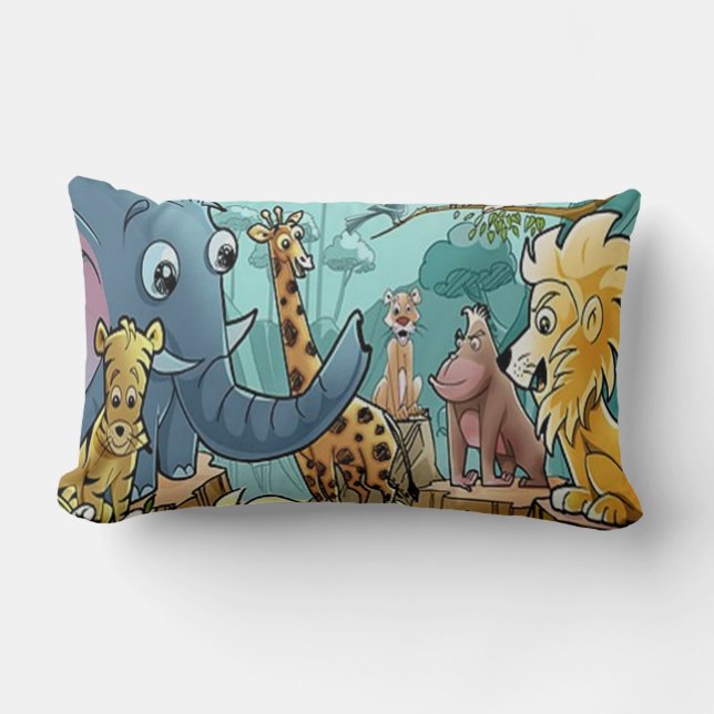 Laten we naar de dierentuin gaan - Pillow Kussen (Voorkant)