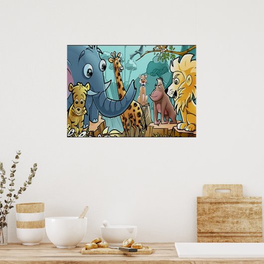 Laten we naar de dierentuin gaan - Poster (Keuken)