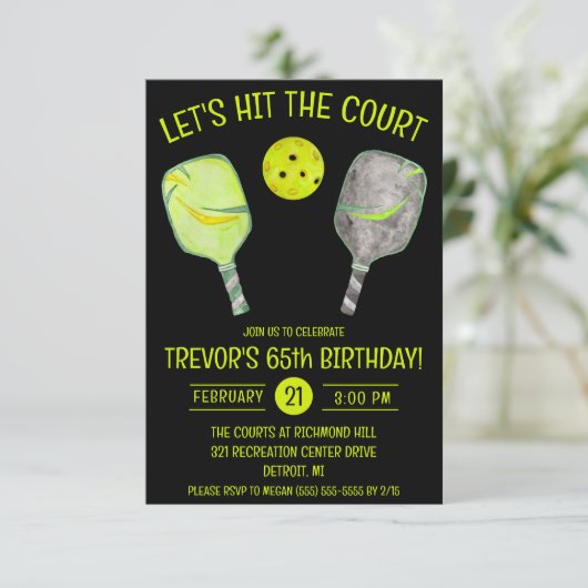 Laten we naar de rechtbank gaan! Pickleball verjaa Kaart (Staand voorkant)