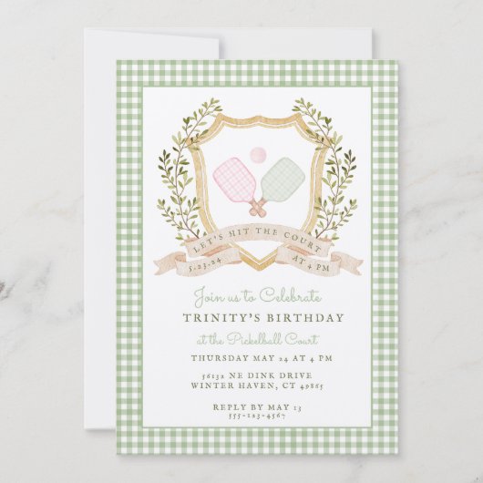 Laten we naar de rechtbank gaan | Preppy augurk ba Kaart (Voorkant)