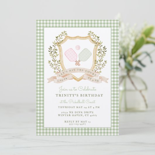 Laten we naar de rechtbank gaan | Preppy augurk ba Kaart (Staand voorkant)