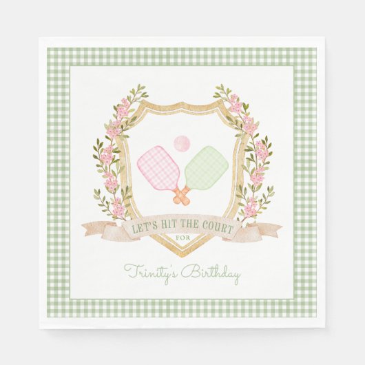 Laten we naar de rechtbank gaan | Preppy augurk ba Servet (Voorkant)