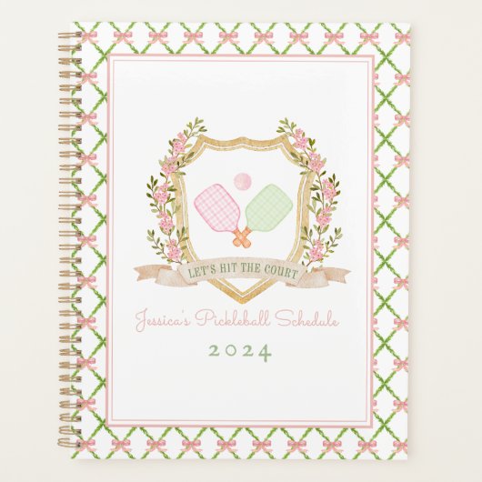 Laten we naar de rechtbank gaan | Preppy Pink Pick Planner (Voorkant)