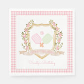 Laten we naar de rechtbank gaan | Preppy Pink Pick Servet (Voorkant)