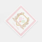 Laten we naar de rechtbank gaan | Preppy Pink Pick Servet (Hoek)