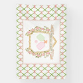 Laten we naar de rechtbank gaan | Preppy Pink Pick Spandoek (Verticaal)