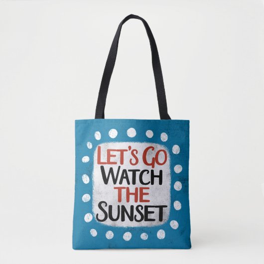 Laten we naar de Sunset Canvas tas gaan kijken (Voorkant)