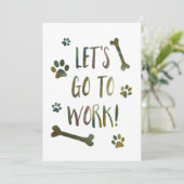 laten we naar de werkhond gaan kaart (Staand voorkant)