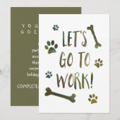 laten we naar de werkhond gaan kaart (Voorkant / Achterkant)