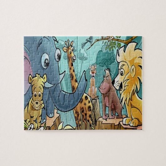 Laten we naar de zoo-puzzel gaan met een cadeaudoo legpuzzel (Horizontaal)
