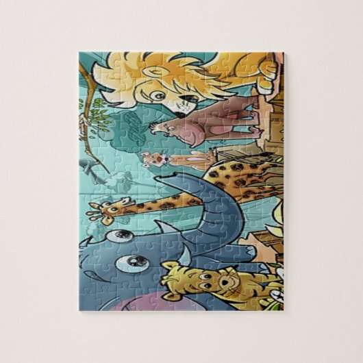 Laten we naar de zoo-puzzel gaan met een cadeaudoo legpuzzel (Verticaal)