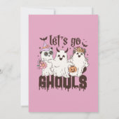 Laten we naar GHOOLS Halloween Birthday gaan Kaart (Achterkant)