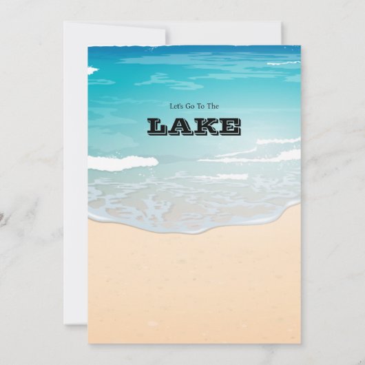 Laten we naar het Afstuderen van het strand van he Kaart (Achterkant)