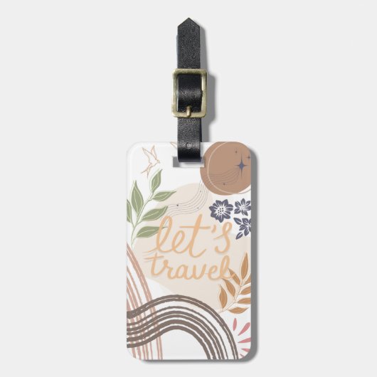 Laten we naar het Bagagelabel reizen (Voorkant verticaal)