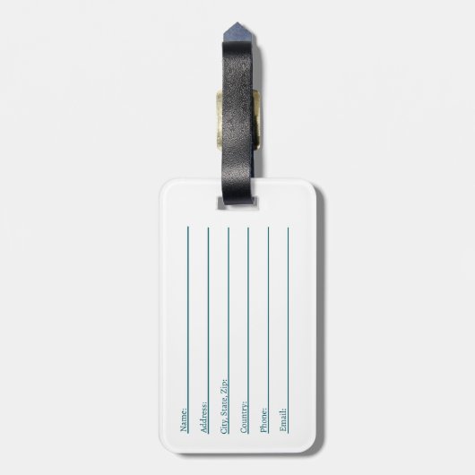 Laten we naar het Bagagelabel reizen (Achterkant verticaal)