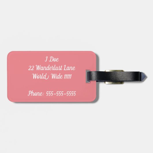 Laten we naar het Bagagelabel van de wereld gaan (Achterkant horizontaal)