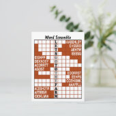 Laten we naar het Boerderij Woord Scramble gaan Briefkaart (Staand voorkant)