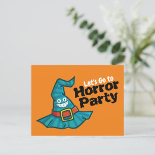 Laten we naar het Briefkaart van Horror Party gaan