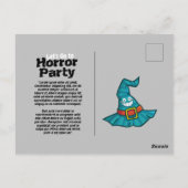 Laten we naar het Briefkaart van Horror Party gaan (Achterkant)
