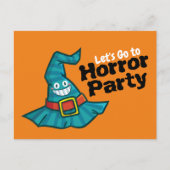 Laten we naar het Briefkaart van Horror Party gaan (Voorkant)